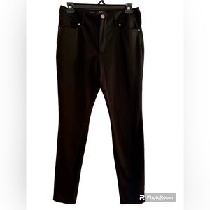 Women’s Simply Vera Vera Wang High-Rise Ponte Skinny Pants, size L.